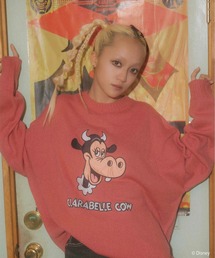 4GEEKs by SPIRALGIRL（フォーギークスバイスパイラルガール）の「【Disney/ディズニー/クララベル】サテン刺しゅうニット（ニット/セーター）」