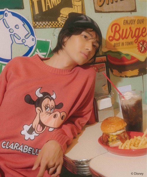 Disney/ディズニー/クララベル】サテン刺しゅうニット（ニット