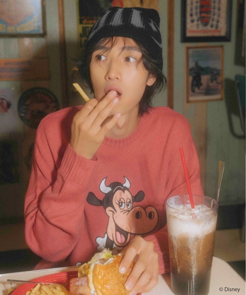 4GEEKS BY SPIRALGIRL(フォーギークスバイスパイラルガール)の「【Disney/ディズニー/クララベル】サテン刺しゅうニット(ニット/セーター・レディース・ピンク・FREE)」の9枚目の写真