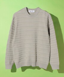 City Ambient Products | City Ambient Products: 〈手洗い可能〉7ゲージ ランダム ボーダー クルーネック ニット(ニット/セーター)