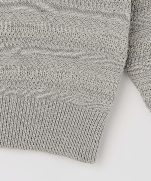 City Ambient Products（シティアンビエントプロダクツ）の「City Ambient Products: 〈手洗い可能〉7ゲージ ランダム ボーダー クルーネック ニット（ニット/セーター・メンズ・ネイビー/ブラック/グレー・MEDIUM/SMALL/LARGE）」の11枚目の写真