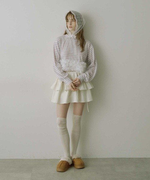HEIREN(ヘイレーン)の「【HEIREN】ティアードミニバルーンパンツ(その他パンツ・レディース・グレー/アイボリー・S/M)」の21枚目の写真