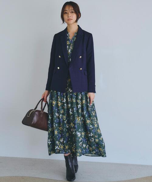 grove（グローブ）の「【カセット服】ダブルブレストテーラードジャケット（テーラードジャケット・レディース・ブラウン系その他/ネイビー系5/ライトベージュ・02/03/05/04/01）」の20枚目の写真