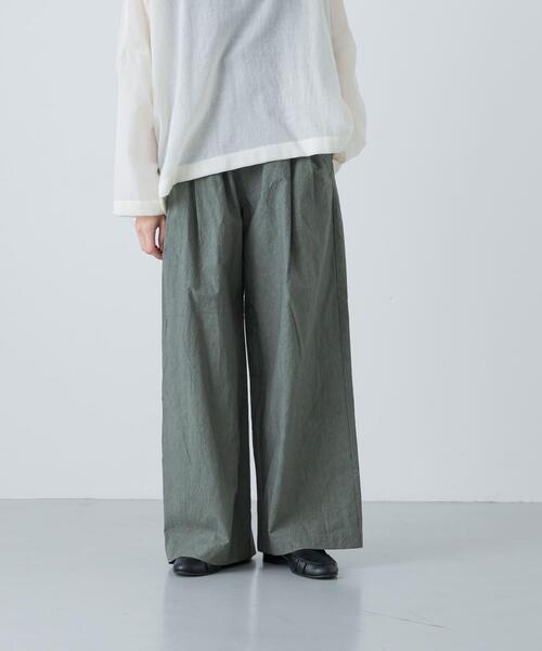 かぐれ(カグレ)の「コットン2タックイージーパンツ(その他パンツ・レディース・チャコールグレー/カーキ/ライトグレー・FREE)」の14枚目の写真