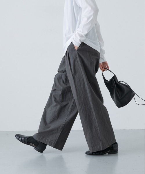 かぐれ　コットン2タックイージーパンツ かぐれ｜キュプラ2タックイージーパンツ | Rakuten Fashion(楽天