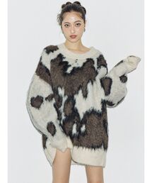 EVRIS | アニマルシャギーオーバーサイズニットトップス(ニット/セーター)