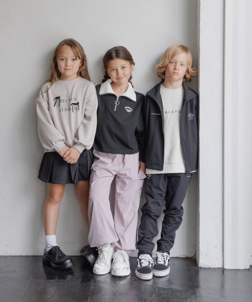 GLOBAL WORK（グローバルワーク）の「ヘビロッTEEハーフZIP長袖/589258（Tシャツ/カットソー・キッズ・ブラック/ブルー系その他/ライトグレー・140cm/150cm/160cm/130cm）」の16枚目の写真