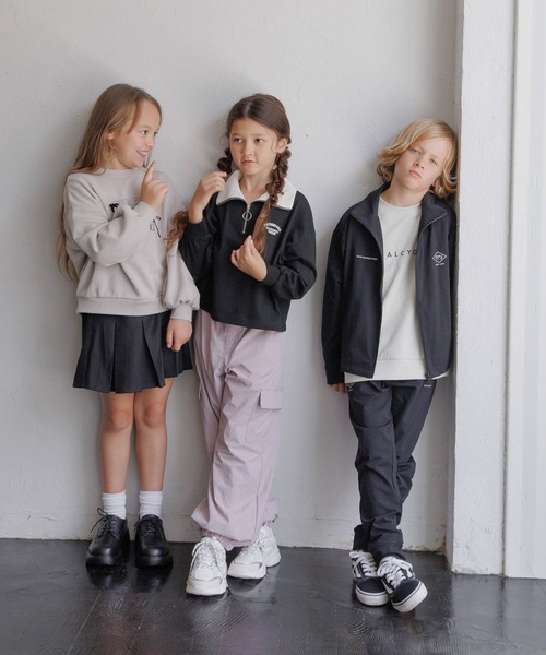 GLOBAL WORK（グローバルワーク）の「ヘビロッTEEハーフZIP長袖/589258（Tシャツ/カットソー・キッズ・ブラック/ブルー系その他/ライトグレー・140cm/150cm/160cm/130cm）」の17枚目の写真