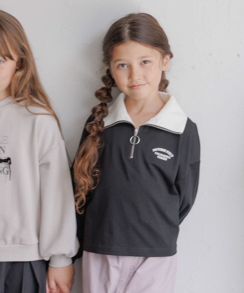 GLOBAL WORK（グローバルワーク）の「ヘビロッTEEハーフZIP長袖/589258（Tシャツ/カットソー・キッズ・ブラック/ブルー系その他/ライトグレー・140cm/150cm/160cm/130cm）」の20枚目の写真
