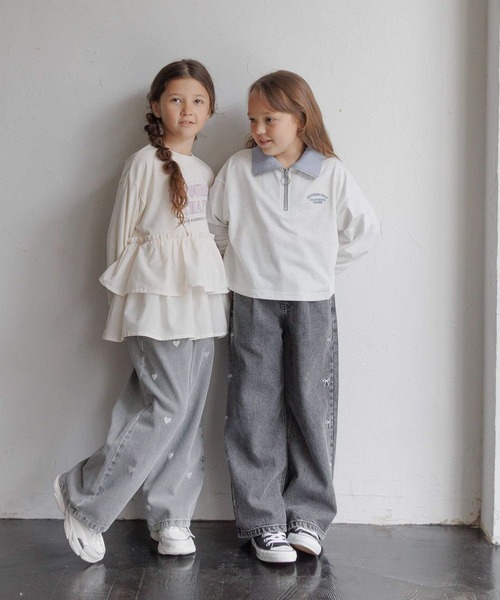 GLOBAL WORK（グローバルワーク）の「ヘビロッTEEハーフZIP長袖/589258（Tシャツ/カットソー・キッズ・ブラック/ブルー系その他/ライトグレー・140cm/150cm/160cm/130cm）」の22枚目の写真