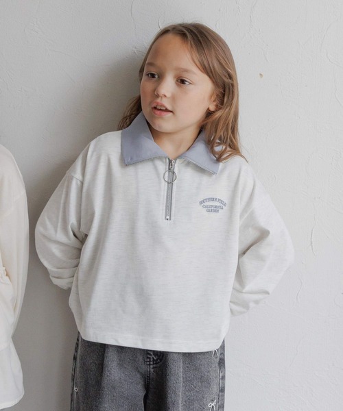 セール】ヘビロッTEEハーフZIP長袖/589258（Tシャツ/カットソー