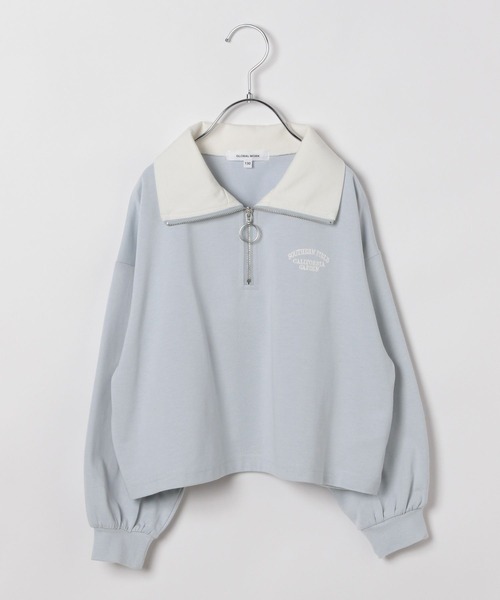 GLOBAL WORK（グローバルワーク）の「ヘビロッTEEハーフZIP長袖/589258（Tシャツ/カットソー・キッズ・ブラック/ブルー系その他/ライトグレー・140cm/150cm/160cm/130cm）」の5枚目の写真