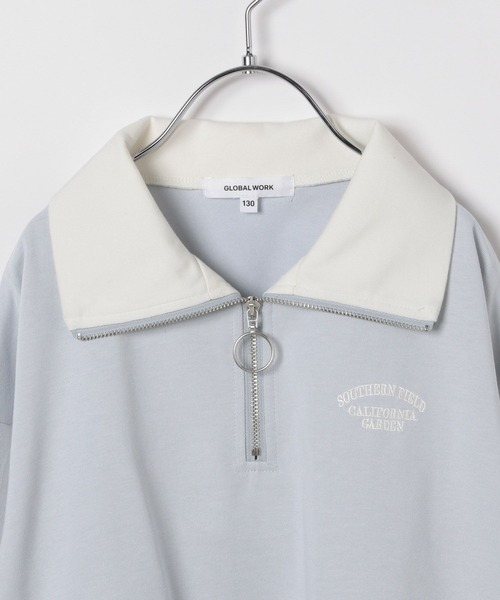 セール】ヘビロッTEEハーフZIP長袖/589258（Tシャツ/カットソー