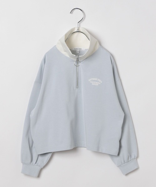 GLOBAL WORK（グローバルワーク）の「ヘビロッTEEハーフZIP長袖/589258（Tシャツ/カットソー・キッズ・ブラック/ブルー系その他/ライトグレー・140cm/150cm/160cm/130cm）」の11枚目の写真