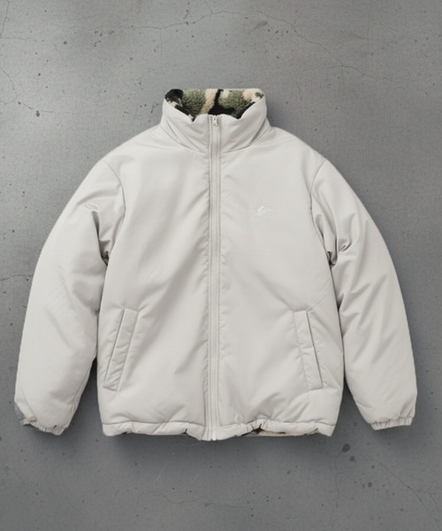 tk.TAKEO KIKUCHI（ティーケータケオキクチ）の「【WEB限定】リバーシブルボアブルゾン（ブルゾン・メンズ・オフホワイト/チャコールグレー/ブラック・01/02/03）」の2枚目の写真