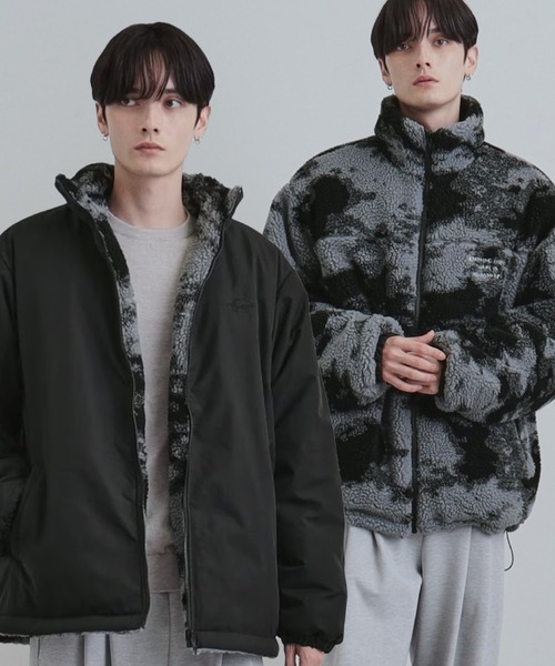 tk.TAKEO KIKUCHI（ティーケータケオキクチ）の「【WEB限定】リバーシブルボアブルゾン（ブルゾン・メンズ・オフホワイト/チャコールグレー/ブラック・01/02/03）」の21枚目の写真