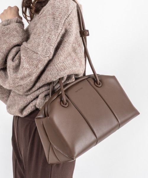 ADD CULUMN/アドカラム】ボストントートバッグ PUFF CLASP BOSTON M