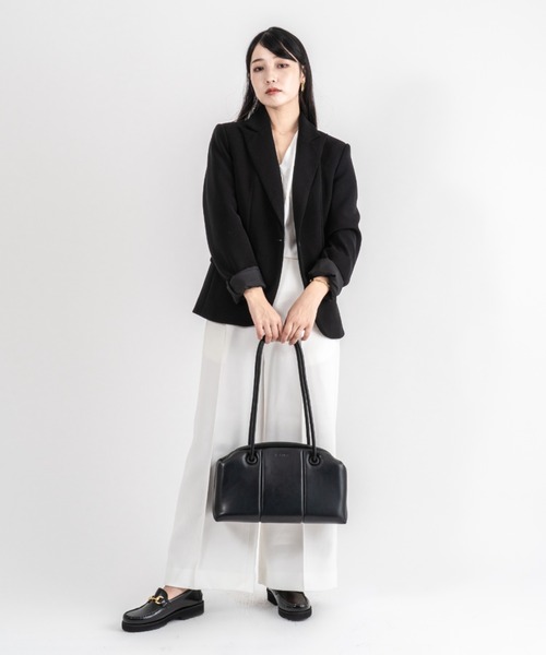 ADD CULUMN(アドカラム)の「【ADD CULUMN/アドカラム】ボストントートバッグ PUFF CLASP BOSTON M(ショルダーバッグ・レディース・アイボリー/ブラウン/ブラック・FREE)」の9枚目の写真