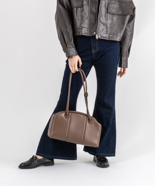 ADD CULUMN(アドカラム)の「【ADD CULUMN/アドカラム】ボストントートバッグ PUFF CLASP BOSTON M(ショルダーバッグ・レディース・アイボリー/ブラウン/ブラック・FREE)」の17枚目の写真