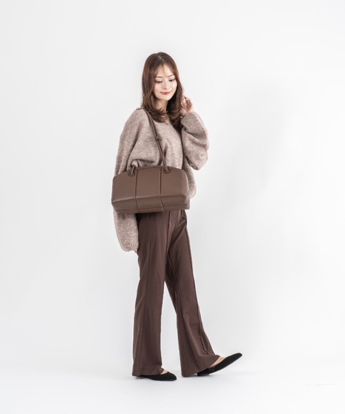 ADD CULUMN(アドカラム)の「【ADD CULUMN/アドカラム】ボストントートバッグ PUFF CLASP BOSTON M(ショルダーバッグ・レディース・アイボリー/ブラウン/ブラック・FREE)」の22枚目の写真