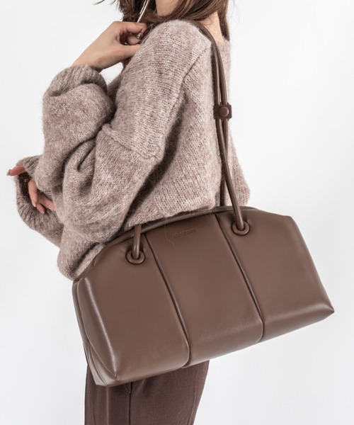 ADD CULUMN(アドカラム)の「【ADD CULUMN/アドカラム】ボストントートバッグ PUFF CLASP BOSTON M(ショルダーバッグ・レディース・アイボリー/ブラウン/ブラック・FREE)」の20枚目の写真