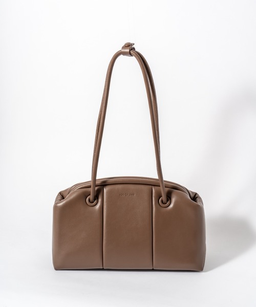 ADD CULUMN(アドカラム)の「【ADD CULUMN/アドカラム】ボストントートバッグ PUFF CLASP BOSTON M(ショルダーバッグ・レディース・アイボリー/ブラウン/ブラック・FREE)」の4枚目の写真