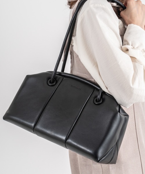 ADD CULUMN(アドカラム)の「【ADD CULUMN/アドカラム】ボストントートバッグ PUFF CLASP BOSTON M(ショルダーバッグ・レディース・アイボリー/ブラウン/ブラック・FREE)」の14枚目の写真