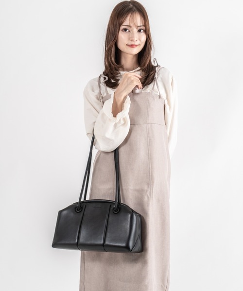 ADD CULUMN(アドカラム)の「【ADD CULUMN/アドカラム】ボストントートバッグ PUFF CLASP BOSTON M(ショルダーバッグ・レディース・アイボリー/ブラウン/ブラック・FREE)」の11枚目の写真