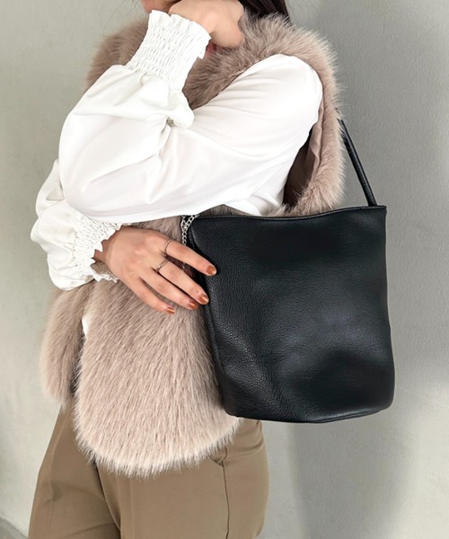 MYMOOD.(マイムード)の「コンパクトバケツミニトートバッグ バケツハンドバッグ(ハンドバッグ・レディース・ブラック/アイボリー/ブルー・FREE)」の19枚目の写真