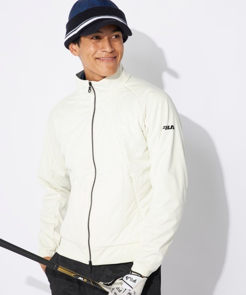 【FILAGOLF/フィラゴルフ】ハイブリッドブルゾン｜防風・蓄熱・保温・ストレッチ｜秋冬ゴルフウェア