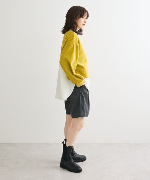 Green　Parks（グリーンパークス）の「カットコーデュロイドッキングプルオーバー（Tシャツ/カットソー・レディース・グリーン系その他3/ホワイト系その他2/グレー/ネイビー・FREE）」の6枚目の写真