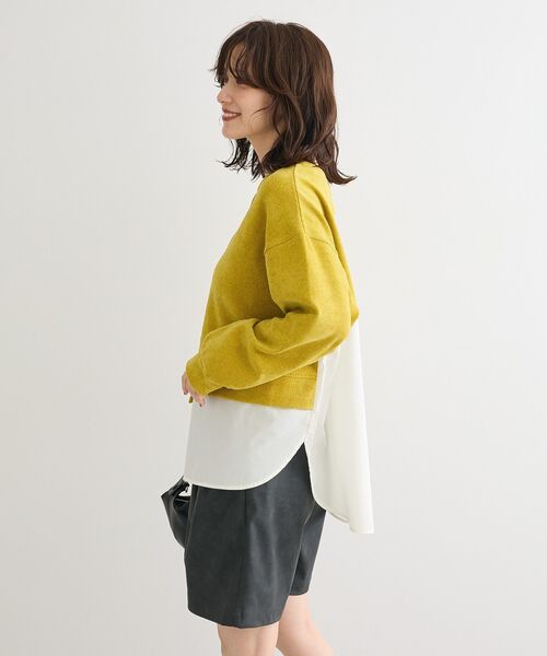 Green　Parks（グリーンパークス）の「カットコーデュロイドッキングプルオーバー（Tシャツ/カットソー・レディース・グリーン系その他3/ホワイト系その他2/グレー/ネイビー・FREE）」の9枚目の写真