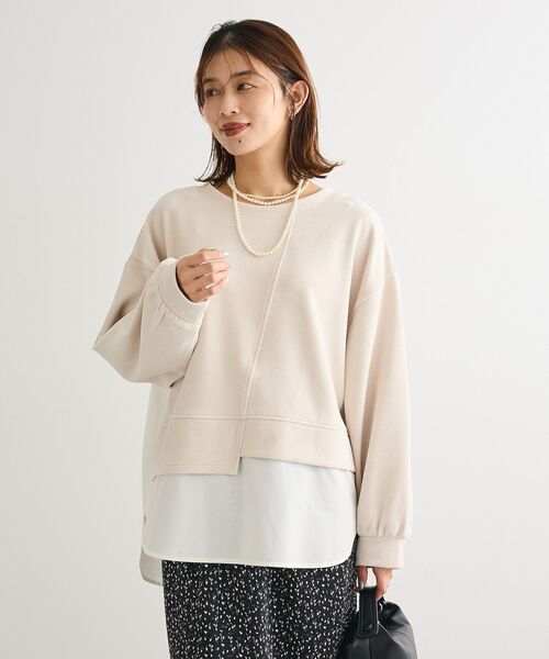 Green　Parks（グリーンパークス）の「カットコーデュロイドッキングプルオーバー（Tシャツ/カットソー・レディース・グリーン系その他3/ホワイト系その他2/グレー/ネイビー・FREE）」の13枚目の写真