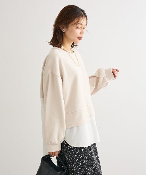 Green　Parks（グリーンパークス）の「カットコーデュロイドッキングプルオーバー（Tシャツ/カットソー・レディース・グリーン系その他3/ホワイト系その他2/グレー/ネイビー・FREE）」の14枚目の写真