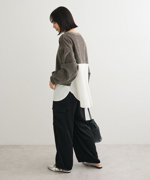 Green　Parks（グリーンパークス）の「カットコーデュロイドッキングプルオーバー（Tシャツ/カットソー・レディース・グリーン系その他3/ホワイト系その他2/グレー/ネイビー・FREE）」の15枚目の写真