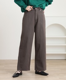 ツイル切り替えストレートパンツ