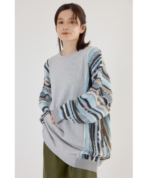 3D マルチカラーニットドッキングチュニック（チュニック）｜RODEO