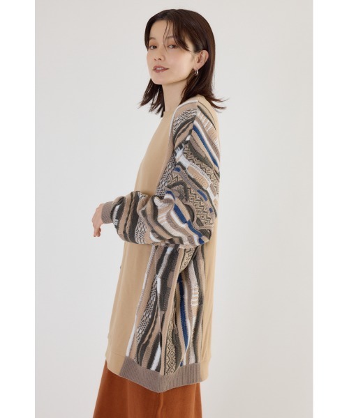 RODEO CROWNS WIDE BOWL（ロデオクラウンズワイドボウル）の「3D マルチカラーニットドッキングチュニック（チュニック・レディース・ベージュ系その他/ブラック系その他/ブルー系その他3/ブルー系その他2・FREE）」の11枚目の写真