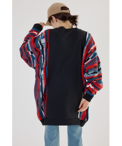 RODEO CROWNS WIDE BOWL（ロデオクラウンズワイドボウル）の「3D マルチカラーニットドッキングチュニック（チュニック・レディース・ベージュ系その他/ブラック系その他/ブルー系その他3/ブルー系その他2・FREE）」の7枚目の写真