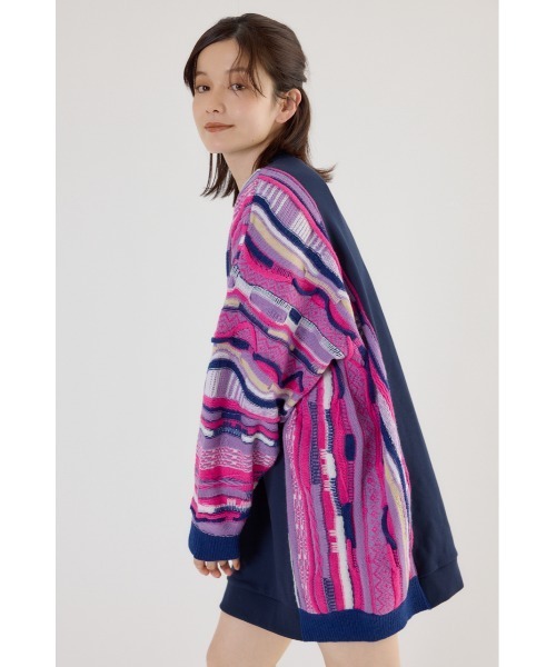 RODEO CROWNS WIDE BOWL（ロデオクラウンズワイドボウル）の「3D マルチカラーニットドッキングチュニック（チュニック・レディース・ベージュ系その他/ブラック系その他/ブルー系その他3/ブルー系その他2・FREE）」の16枚目の写真