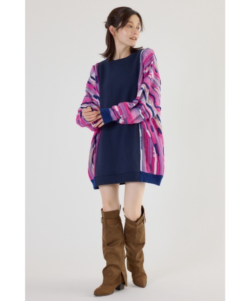 RODEO CROWNS WIDE BOWL（ロデオクラウンズワイドボウル）の「3D マルチカラーニットドッキングチュニック（チュニック・レディース・ベージュ系その他/ブラック系その他/ブルー系その他3/ブルー系その他2・FREE）」の18枚目の写真