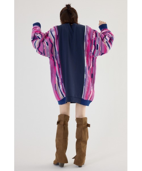 RODEO CROWNS WIDE BOWL（ロデオクラウンズワイドボウル）の「3D マルチカラーニットドッキングチュニック（チュニック・レディース・ベージュ系その他/ブラック系その他/ブルー系その他3/ブルー系その他2・FREE）」の19枚目の写真