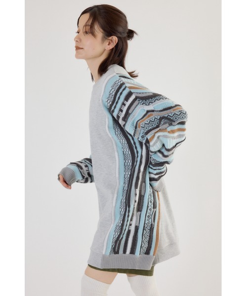 RODEO CROWNS WIDE BOWL（ロデオクラウンズワイドボウル）の「3D マルチカラーニットドッキングチュニック（チュニック・レディース・ベージュ系その他/ブラック系その他/ブルー系その他3/ブルー系その他2・FREE）」の21枚目の写真