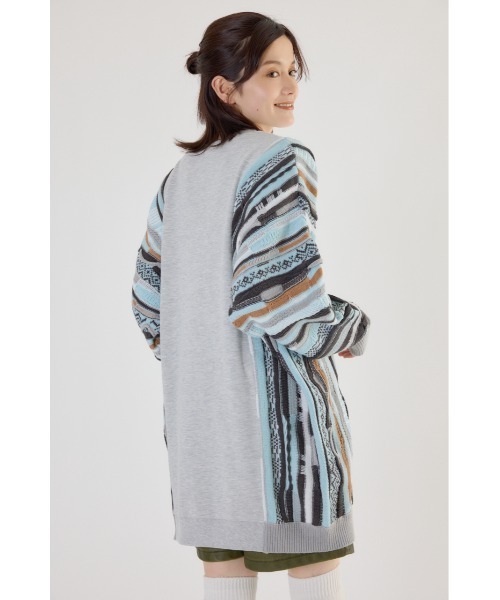 RODEO CROWNS WIDE BOWL（ロデオクラウンズワイドボウル）の「3D マルチカラーニットドッキングチュニック（チュニック・レディース・ベージュ系その他/ブラック系その他/ブルー系その他3/ブルー系その他2・FREE）」の22枚目の写真