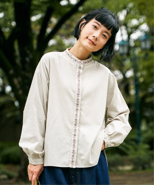 LBC（エルビーシー）の「エクリュ エンブロイダリーシャツ（シャツ/ブラウス・レディース・グレイッシュベージュ/チャコール/ミント・M）」の18枚目の写真