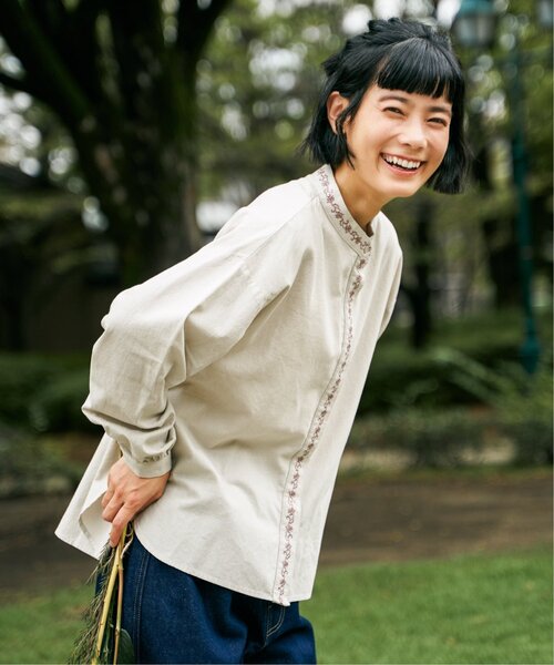 LBC（エルビーシー）の「エクリュ エンブロイダリーシャツ（シャツ/ブラウス・レディース・グレイッシュベージュ/チャコール/ミント・M）」の19枚目の写真