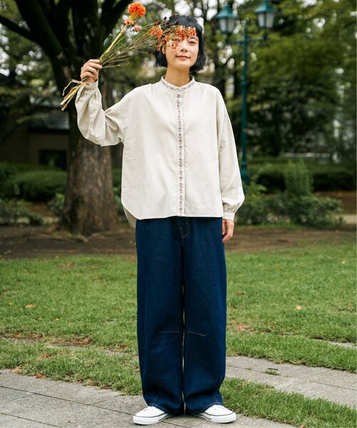 LBC（エルビーシー）の「エクリュ エンブロイダリーシャツ（シャツ/ブラウス・レディース・グレイッシュベージュ/チャコール/ミント・M）」の22枚目の写真