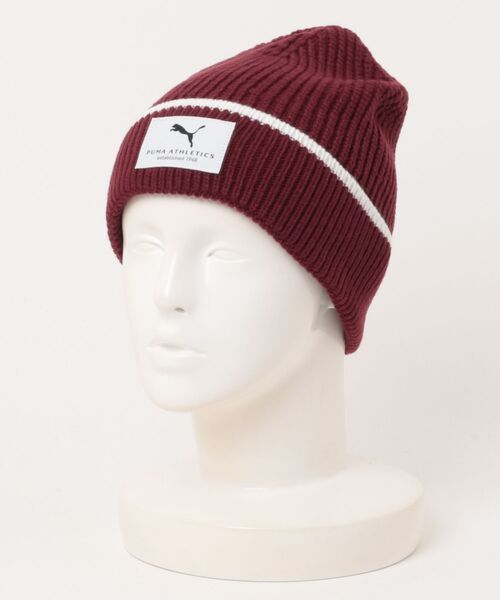 PUMA（プーマ）の「《PUMA》PUMA CLASS ﾐｯﾄﾞｸﾗｳﾝﾋﾞｰﾆｰ（ニットキャップ/ビーニー・メンズ・レッド系その他/ホワイト系その他・フリー）」の2枚目の写真