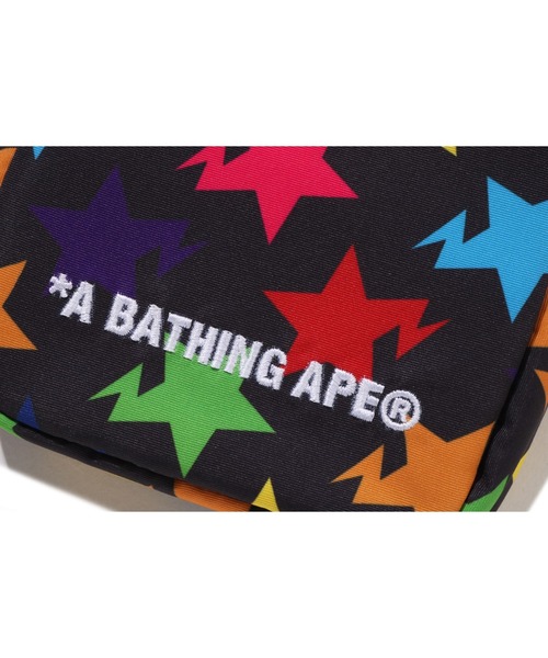 A BATHING APE（アベイシングエイプ）の「STA PATTERN PHONE SHOULDER BAG TRAVEL（ショルダーバッグ・メンズ・ホワイト/ブラック・FREE）」の7枚目の写真