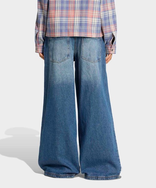 ADIDAS ORIGINALSルーズデニムディストレストパンツ / アディダス